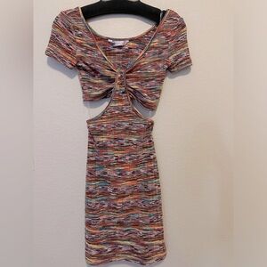 Cut out mini sweater dress